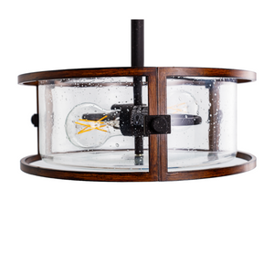 Barton 14" Shaded Drum Semi-Flush Mount