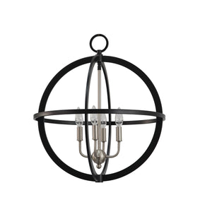 3 light globe Verona pendant unlit.