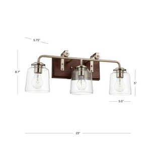 Barn light vanity light dimensions.